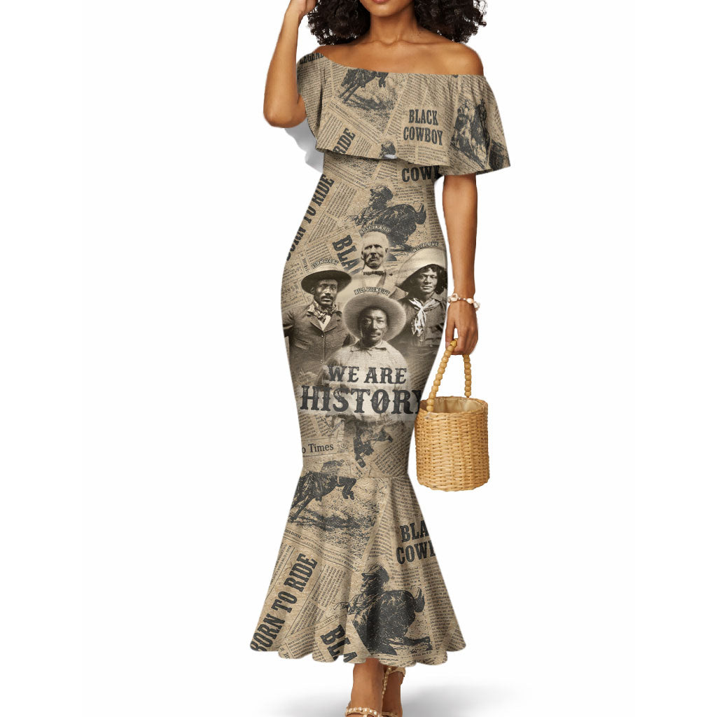 Black Cowboy Mermaid Dress Western Rodeo Melanin Black History