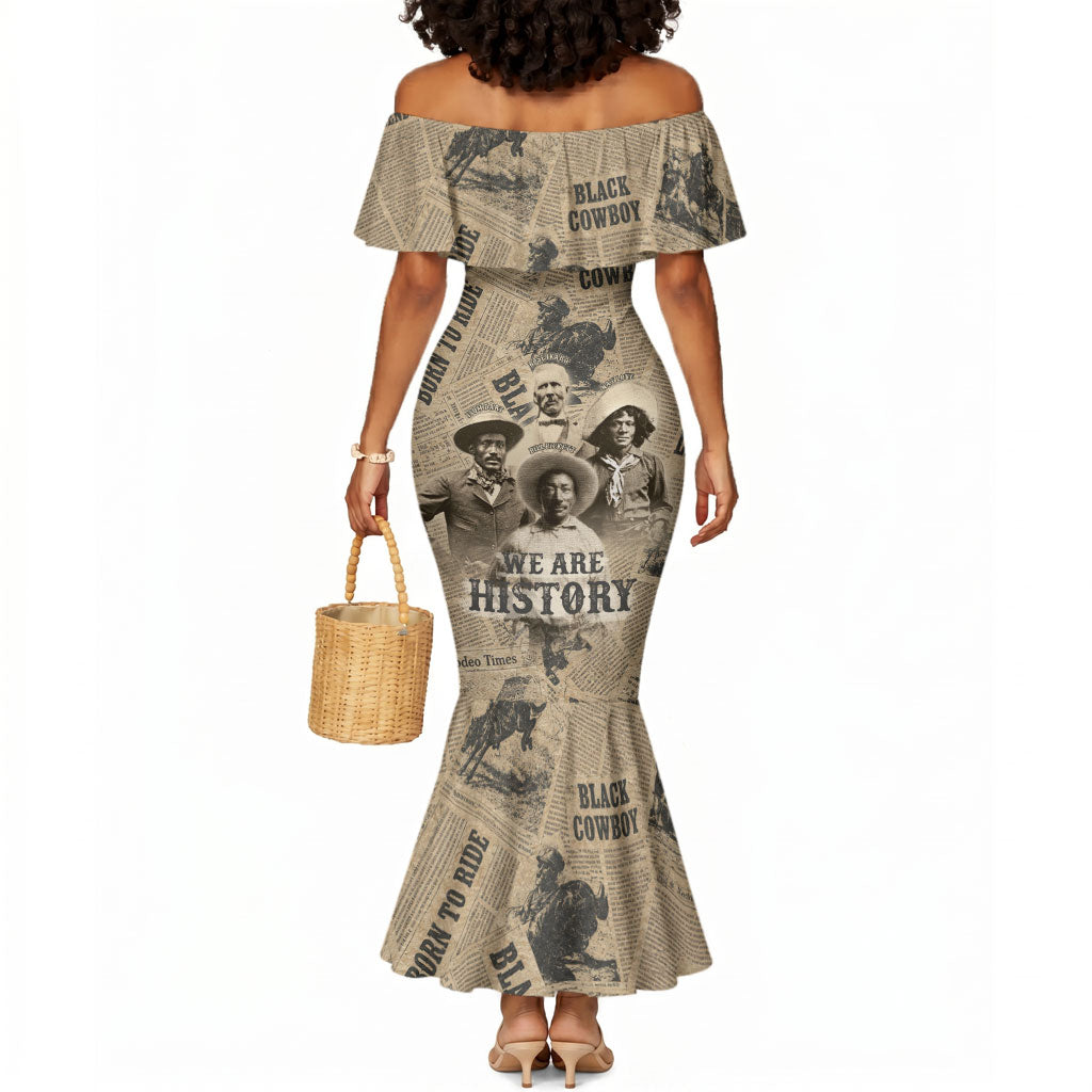 Black Cowboy Mermaid Dress Western Rodeo Melanin Black History