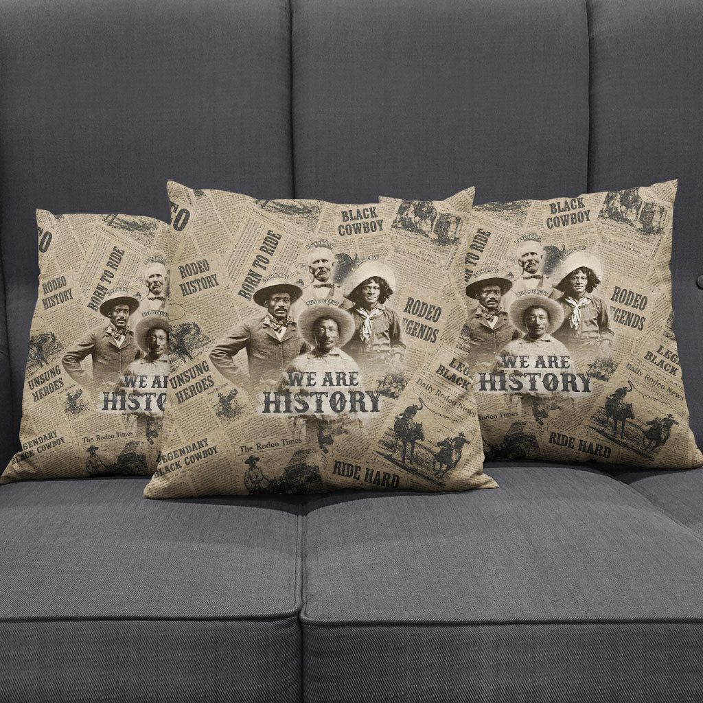 Black Cowboy Pillow Cover Western Rodeo Melanin Black History