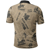 Black Cowboy Polo Shirt Western Rodeo Melanin Black History