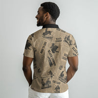 Black Cowboy Polo Shirt Western Rodeo Melanin Black History