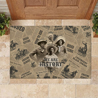 Black Cowboy Rubber Doormat Western Rodeo Melanin Black History