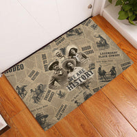Black Cowboy Rubber Doormat Western Rodeo Melanin Black History