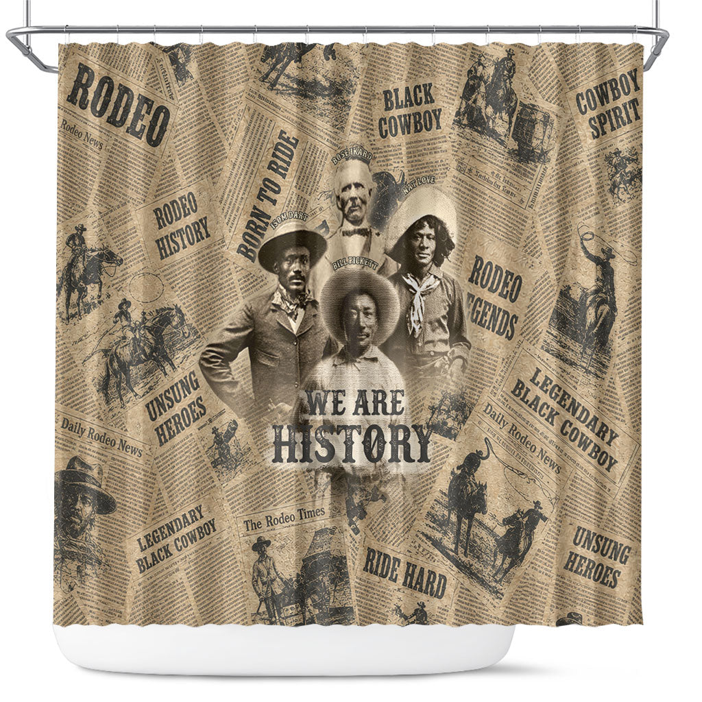 Black Cowboy Shower Curtain Western Rodeo Melanin Black History
