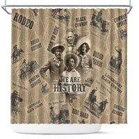 Black Cowboy Shower Curtain Western Rodeo Melanin Black History