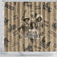 Black Cowboy Shower Curtain Western Rodeo Melanin Black History