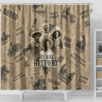 Black Cowboy Shower Curtain Western Rodeo Melanin Black History