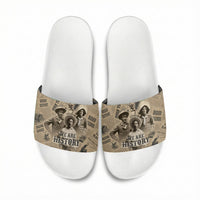 Black Cowboy Slide Sandals Western Rodeo Melanin Black History