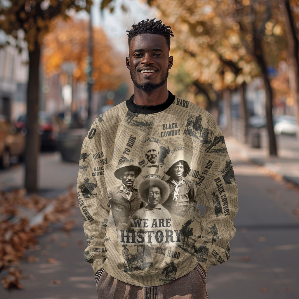 Black Cowboy Sweatshirt Western Rodeo Melanin Black History