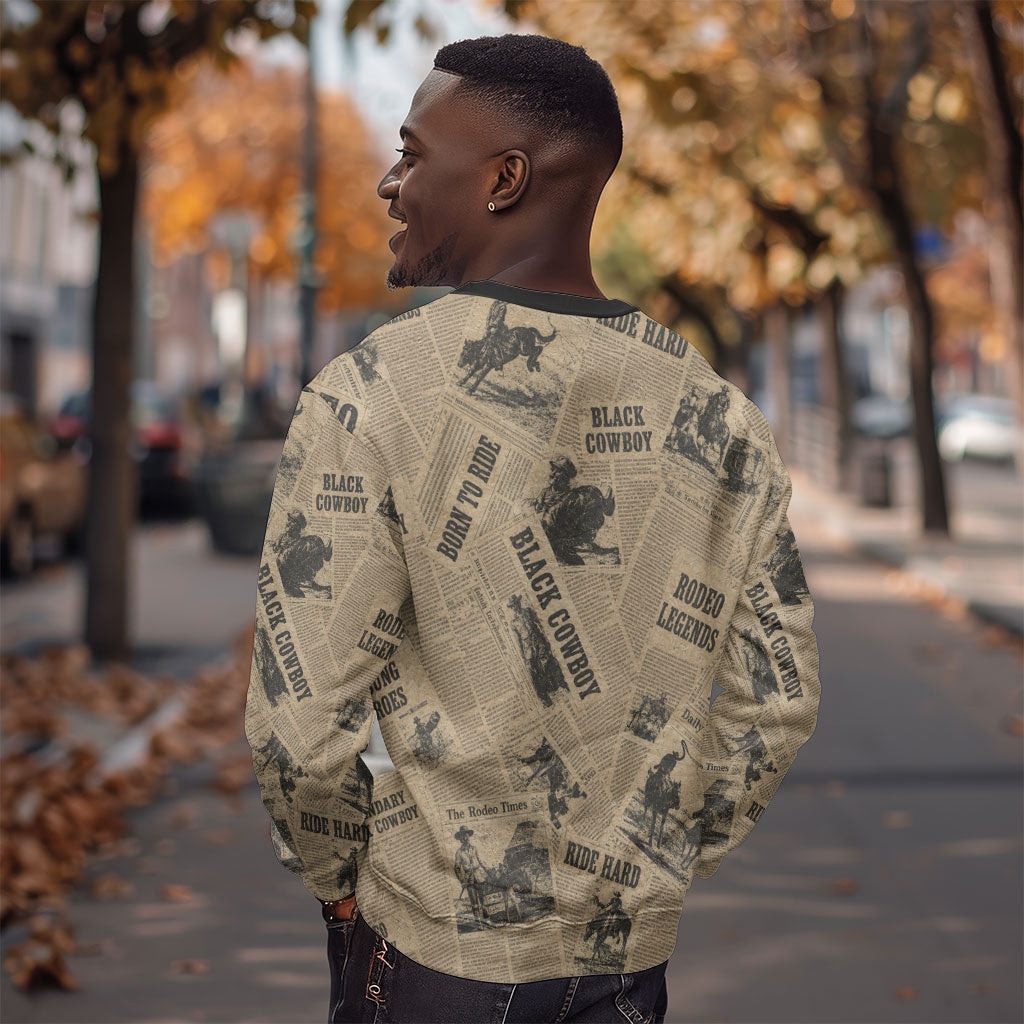 Black Cowboy Sweatshirt Western Rodeo Melanin Black History