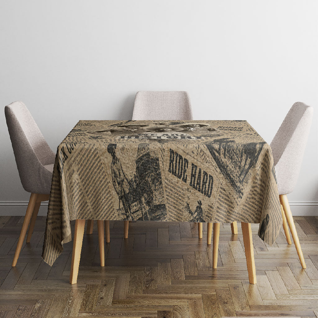 Black Cowboy Tablecloth Western Rodeo Melanin Black History