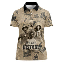 Black Cowboy Women Polo Shirt Western Rodeo Melanin Black History
