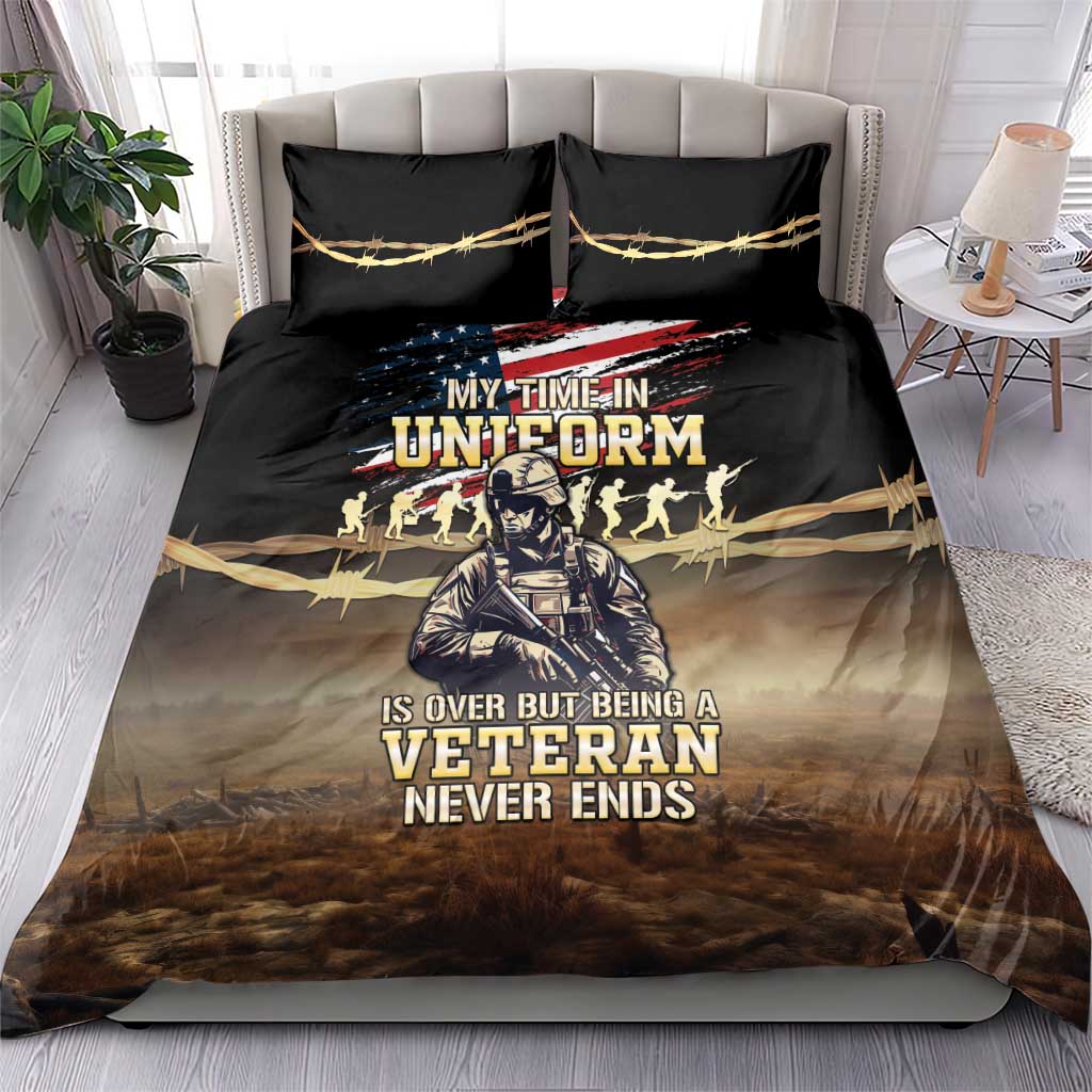 United States Veterans Day Bedding Set Thank You Veterans Proud US Flag LT05 - Wonder Print Shop