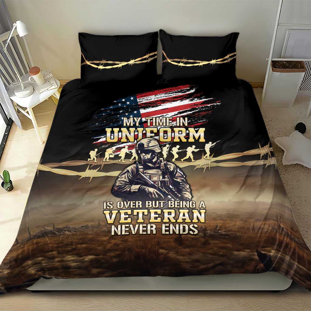 United States Veterans Day Bedding Set Thank You Veterans Proud US Flag LT05 - Wonder Print Shop