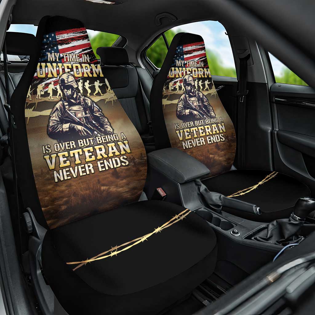 United States Veterans Day Car Seat Cover Thank You Veterans Proud US Flag LT05 - Wonder Print Shop