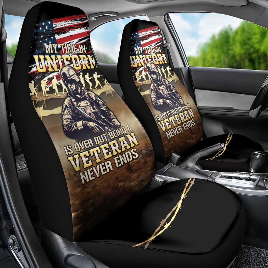 United States Veterans Day Car Seat Cover Thank You Veterans Proud US Flag LT05 - Wonder Print Shop