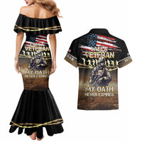 United States Veterans Day Couples Matching Mermaid Dress and Hawaiian Shirt Thank You Veterans Proud US Flag LT05 - Wonder Print Shop