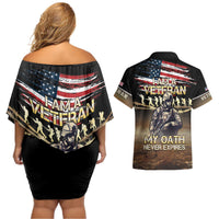 United States Veterans Day Couples Matching Off Shoulder Short Dress and Hawaiian Shirt Thank You Veterans Proud US Flag LT05 - Wonder Print Shop