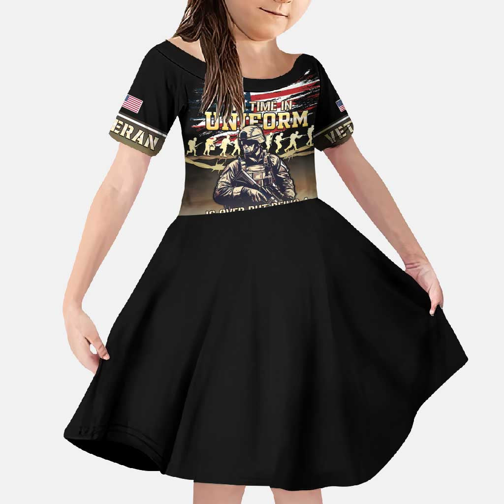 United States Veterans Day Family Matching Mermaid Dress and Hawaiian Shirt Thank You Veterans Proud US Flag LT05 - Wonder Print Shop