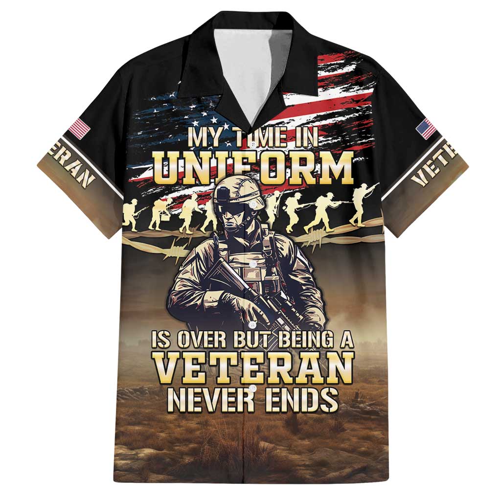 United States Veterans Day Family Matching Off Shoulder Maxi Dress and Hawaiian Shirt Thank You Veterans Proud US Flag LT05 - Wonder Print Shop