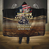 United States Veterans Day Hooded Blanket Thank You Veterans Proud US Flag