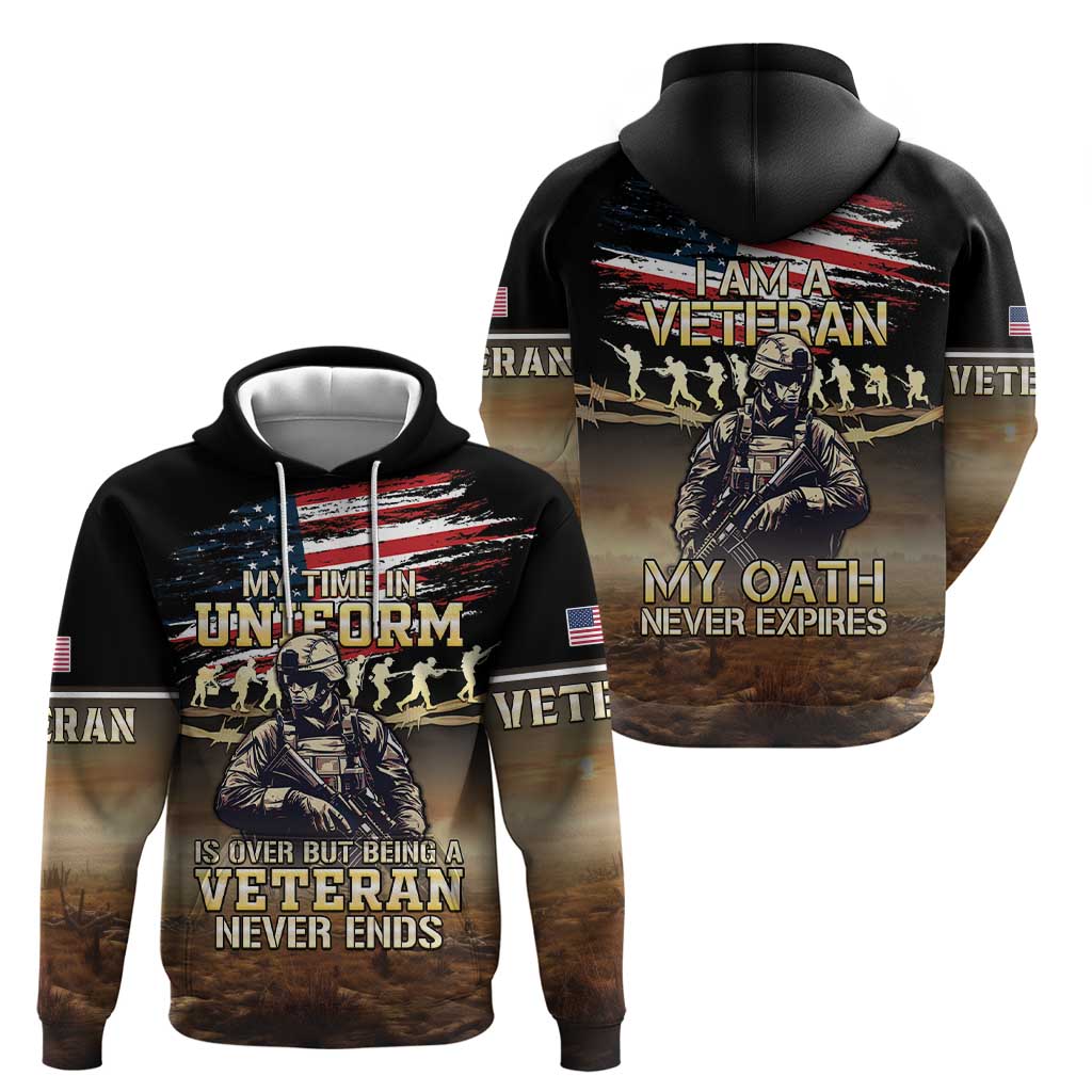 United States Veterans Day Hoodie Thank You Veterans Proud US Flag LT05 - Wonder Print Shop