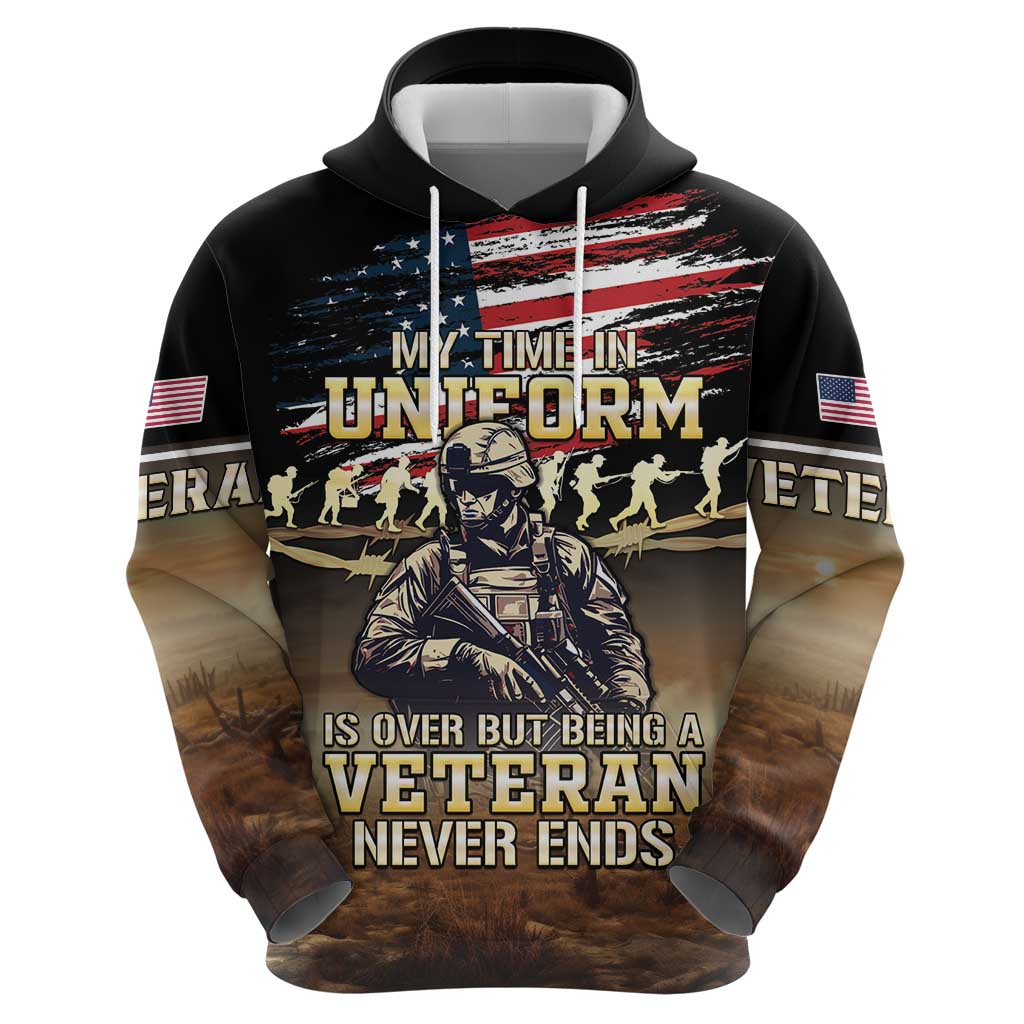 United States Veterans Day Hoodie Thank You Veterans Proud US Flag LT05 - Wonder Print Shop