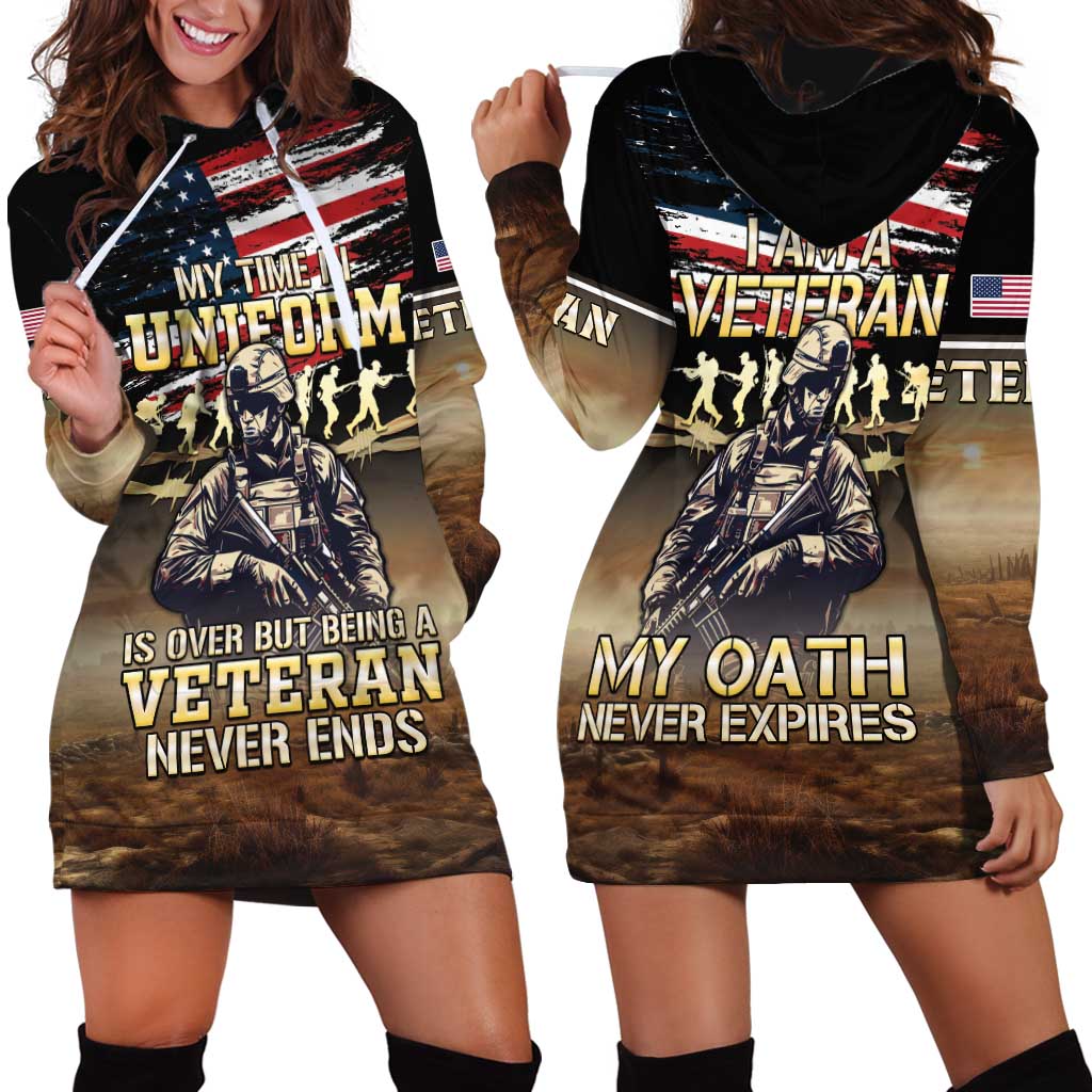 United States Veterans Day Hoodie Dress Thank You Veterans Proud US Flag LT05 - Wonder Print Shop