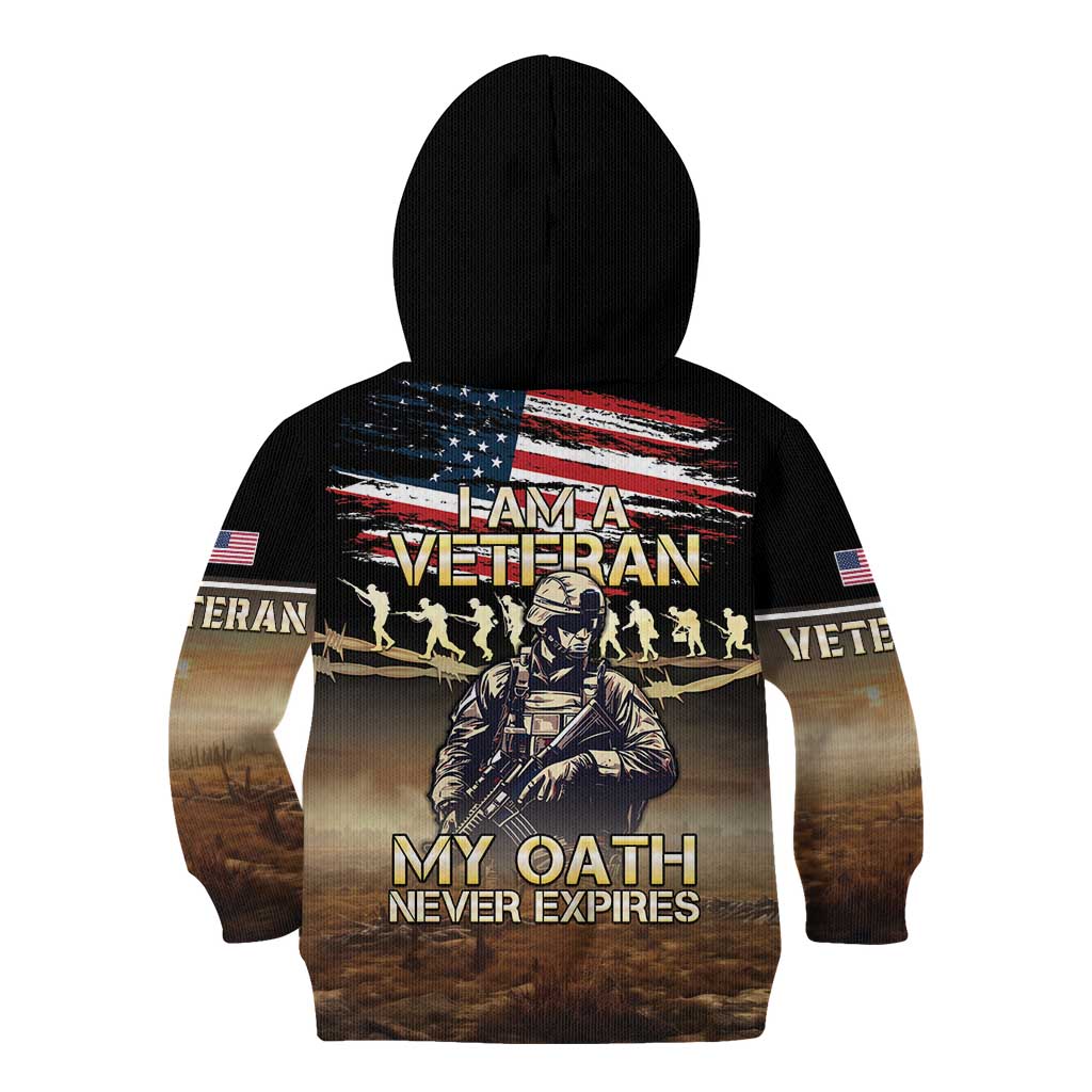 United States Veterans Day Kid Hoodie Thank You Veterans Proud US Flag LT05 - Wonder Print Shop