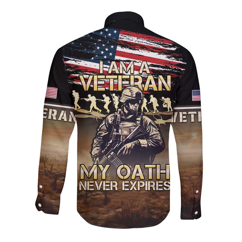 United States Veterans Day Long Sleeve Button Shirt Thank You Veterans Proud US Flag LT05 - Wonder Print Shop