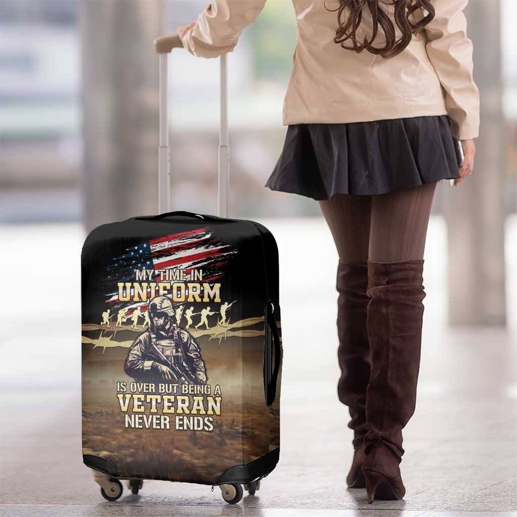 United States Veterans Day Luggage Cover Thank You Veterans Proud US Flag LT05 - Wonder Print Shop