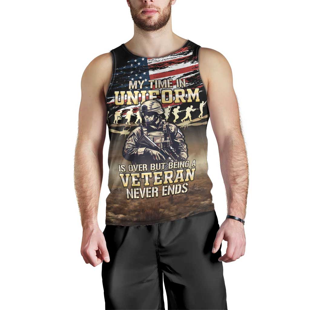 United States Veterans Day Men Tank Top Thank You Veterans Proud US Flag LT05 - Wonder Print Shop