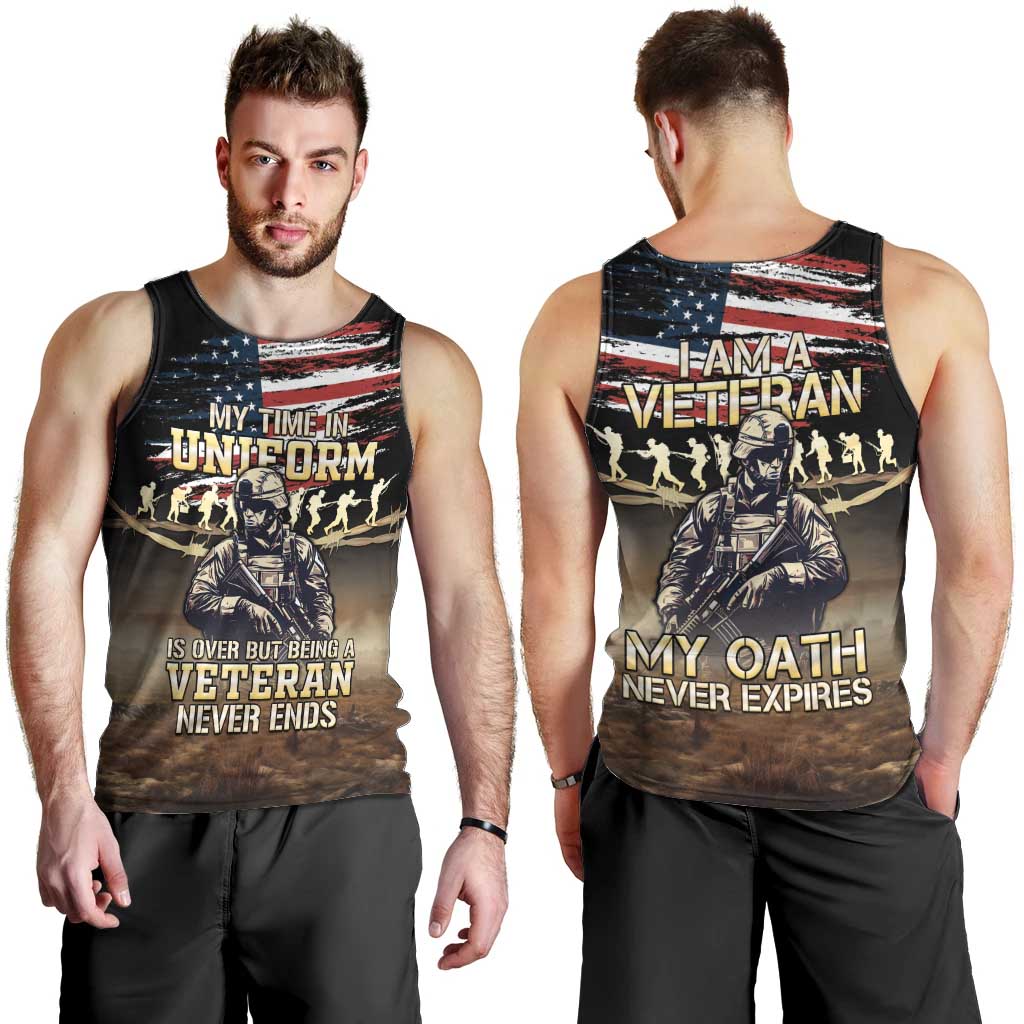 United States Veterans Day Men Tank Top Thank You Veterans Proud US Flag LT05 - Wonder Print Shop