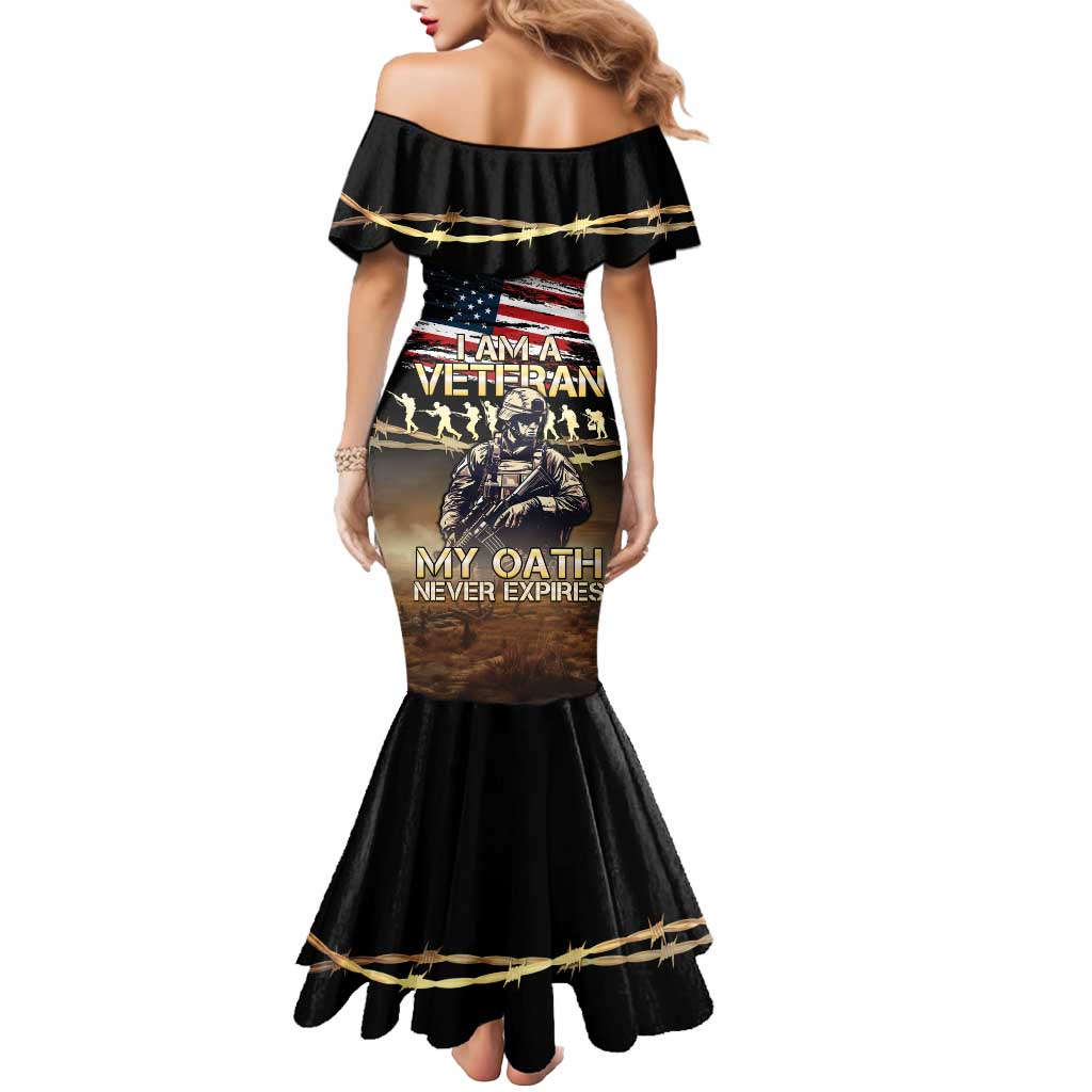 United States Veterans Day Mermaid Dress Thank You Veterans Proud US Flag LT05 - Wonder Print Shop