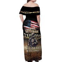 United States Veterans Day Off Shoulder Maxi Dress Thank You Veterans Proud US Flag LT05 - Wonder Print Shop
