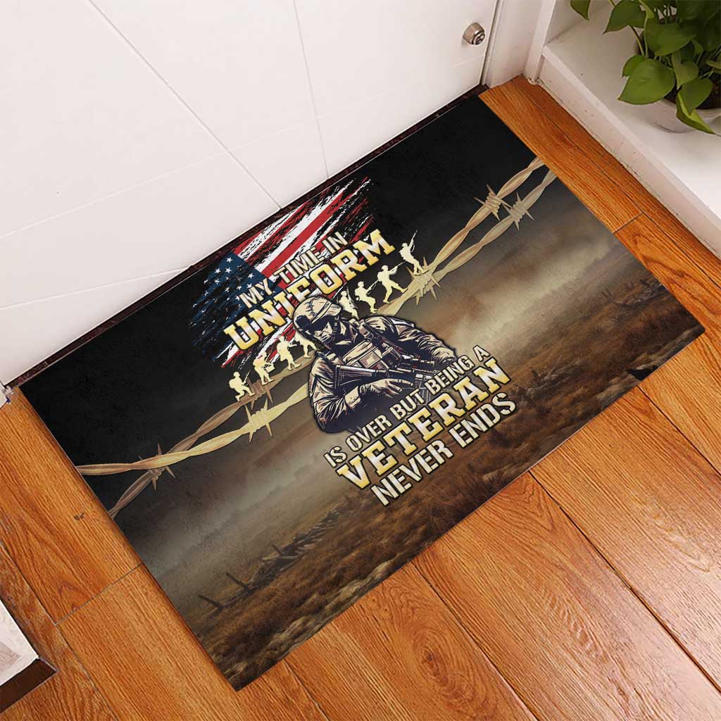 United States Veterans Day Rubber Doormat Thank You Veterans Proud US Flag LT05 - Wonder Print Shop