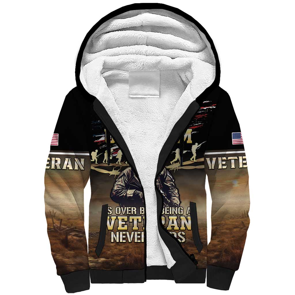 United States Veterans Day Sherpa Hoodie Thank You Veterans Proud US Flag LT05 - Wonder Print Shop