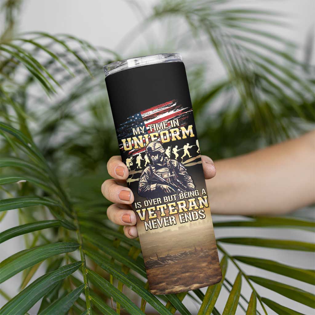 United States Veterans Day Skinny Tumbler Thank You Veterans Proud US Flag LT05 - Wonder Print Shop