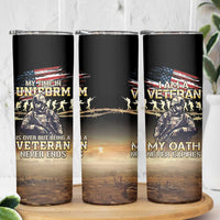 United States Veterans Day Skinny Tumbler Thank You Veterans Proud US Flag LT05 - Wonder Print Shop