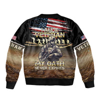 United States Veterans Day Sleeve Zip Bomber Jacket Thank You Veterans Proud US Flag LT05 - Wonder Print Shop