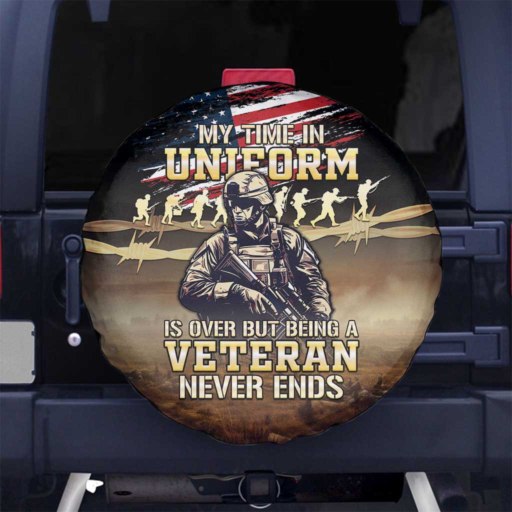 United States Veterans Day Spare Tire Cover Thank You Veterans Proud US Flag LT05 - Wonder Print Shop