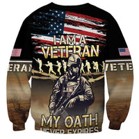 United States Veterans Day Sweatshirt Thank You Veterans Proud US Flag LT05 - Wonder Print Shop