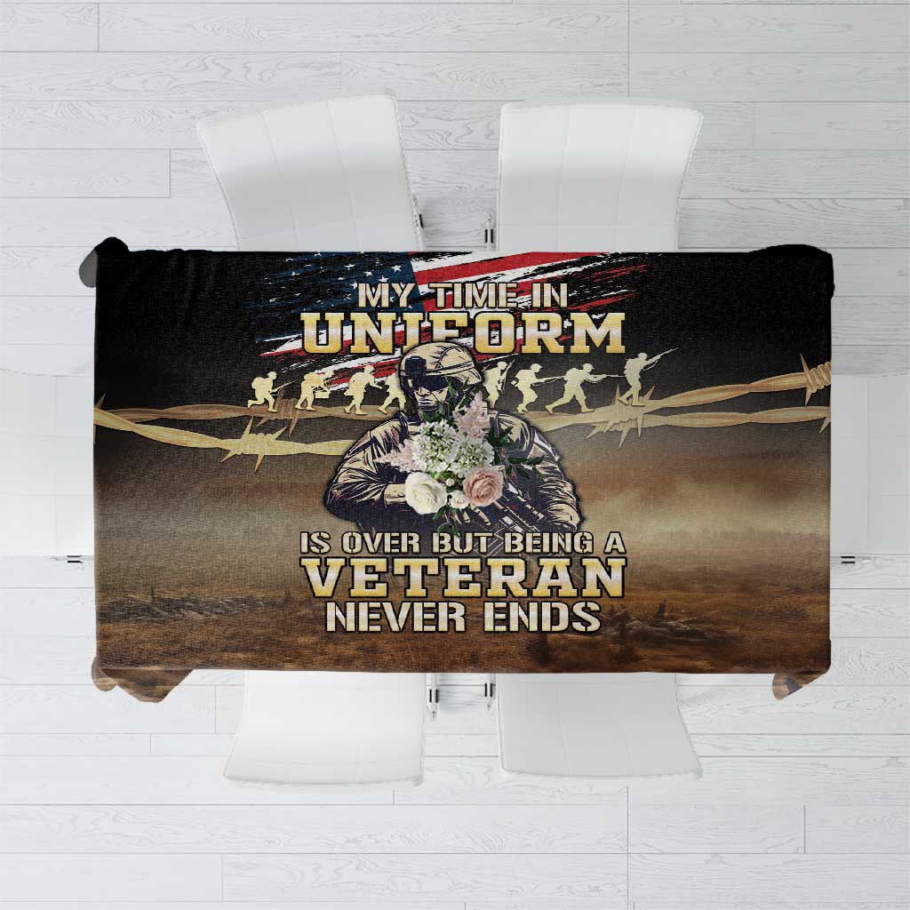 United States Veterans Day Tablecloth Thank You Veterans Proud US Flag LT05 - Wonder Print Shop