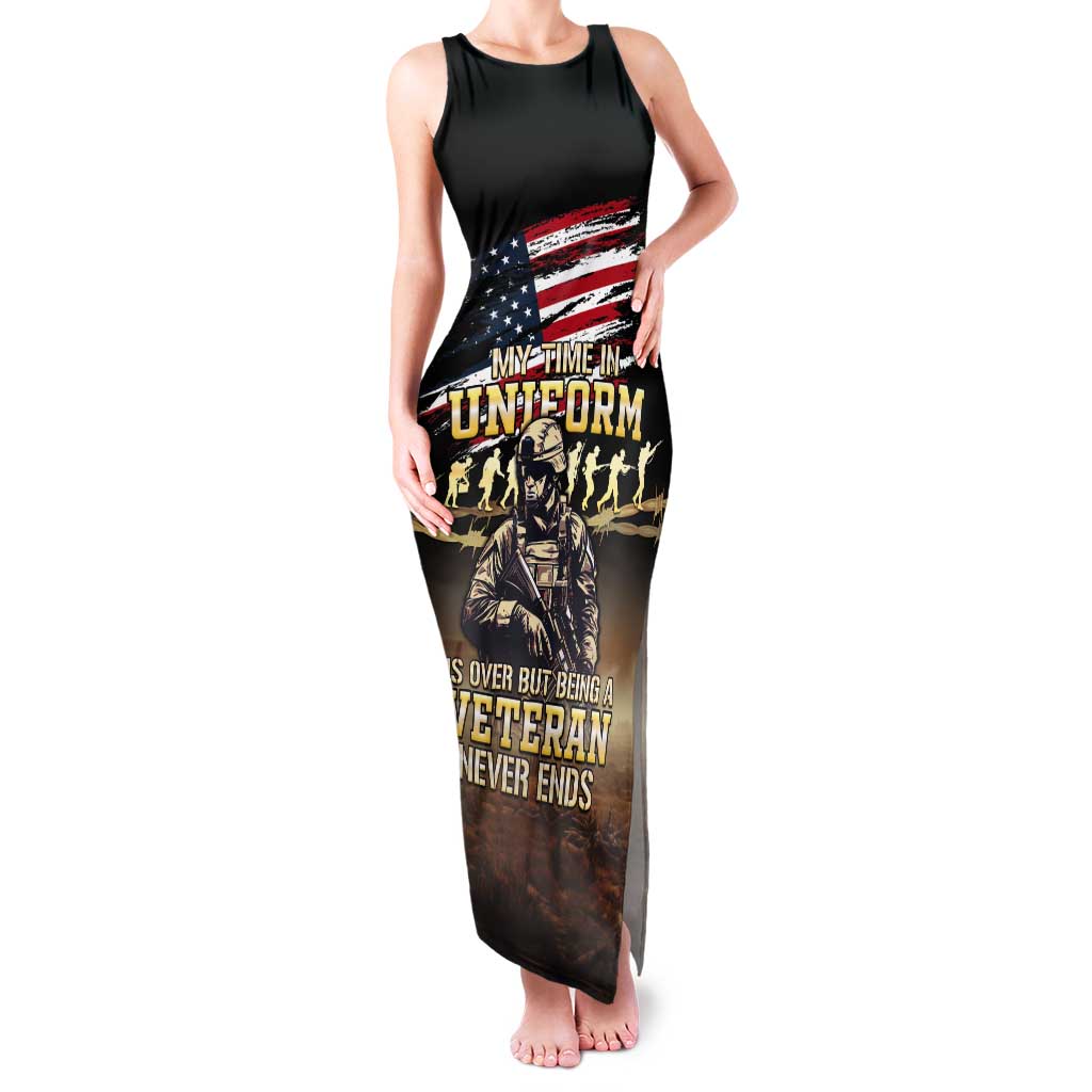 United States Veterans Day Tank Maxi Dress Thank You Veterans Proud US Flag LT05 - Wonder Print Shop