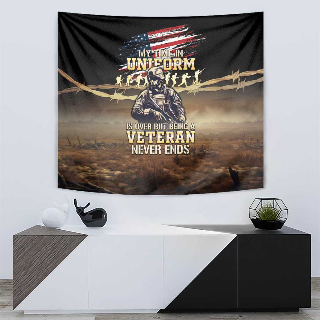 United States Veterans Day Tapestry Thank You Veterans Proud US Flag LT05 - Wonder Print Shop