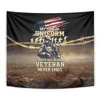 United States Veterans Day Tapestry Thank You Veterans Proud US Flag LT05 - Wonder Print Shop