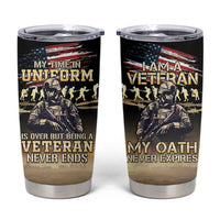 United States Veterans Day Tumbler Cup Thank You Veterans Proud US Flag LT05 - Wonder Print Shop