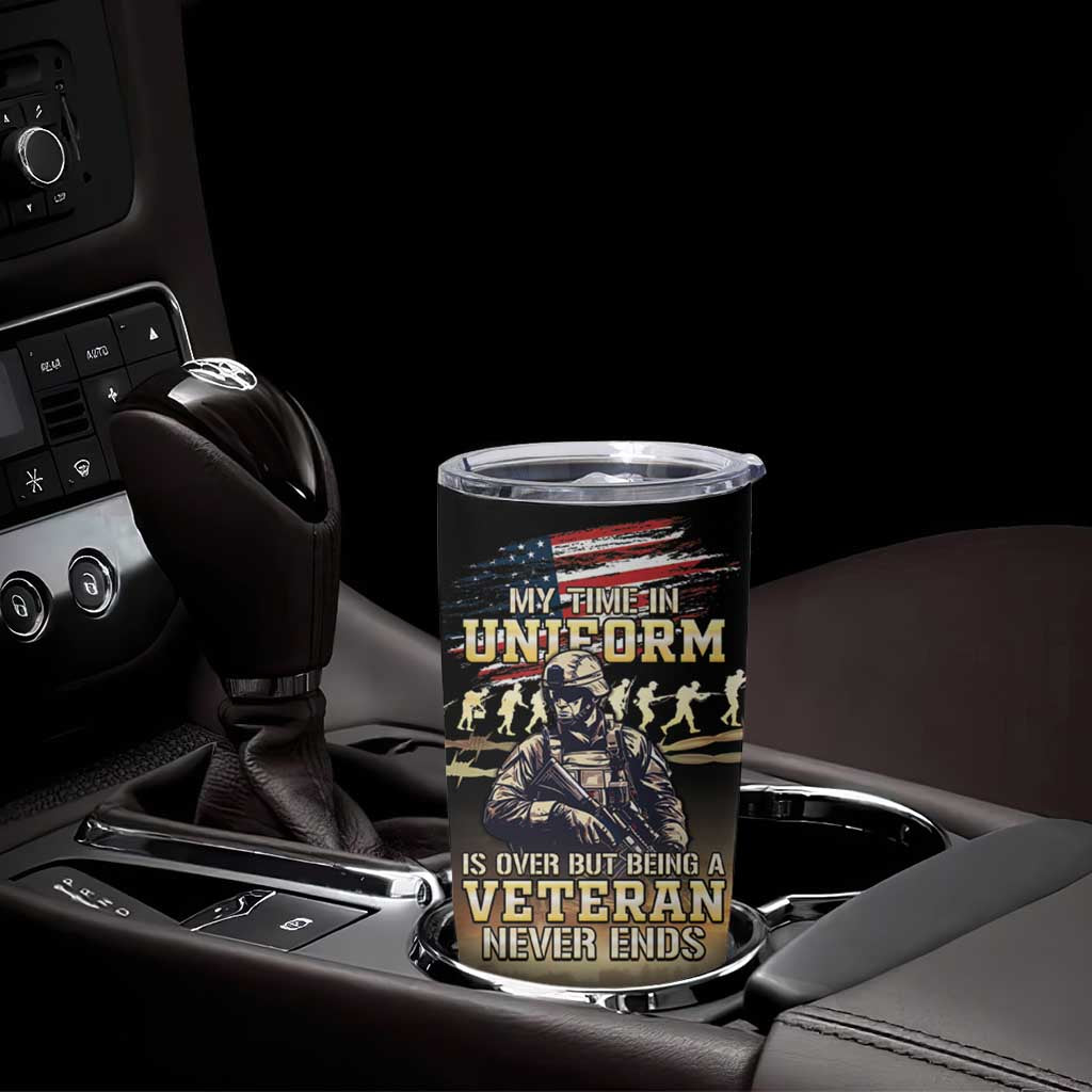 United States Veterans Day Tumbler Cup Thank You Veterans Proud US Flag LT05 - Wonder Print Shop