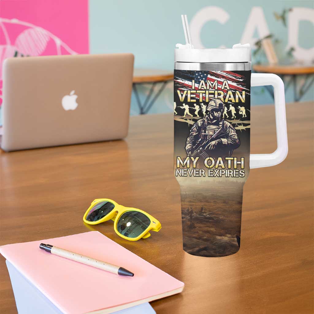 United States Veterans Day Tumbler With Handle Thank You Veterans Proud US Flag LT05 - Wonder Print Shop