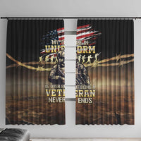 United States Veterans Day Window Curtain Thank You Veterans Proud US Flag LT05 - Wonder Print Shop